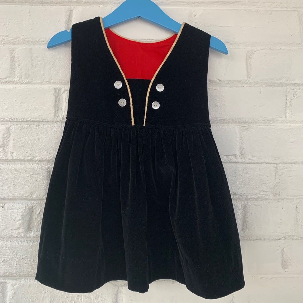 Vintage handmade velvety baby dress.